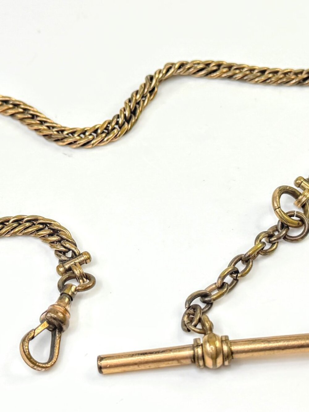 Antique Victorian Gorham G&MF Co Gold Filled Pocket Watch Chain 25.9g 14" SS337